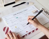 Seeso The Weekly Times Weekly Planner | Desk Scheduler perfect for organising and scrapbooking Seeso The Weekly Times Weekly Planner | Desk Scheduler perfect for organising and scrapbooking