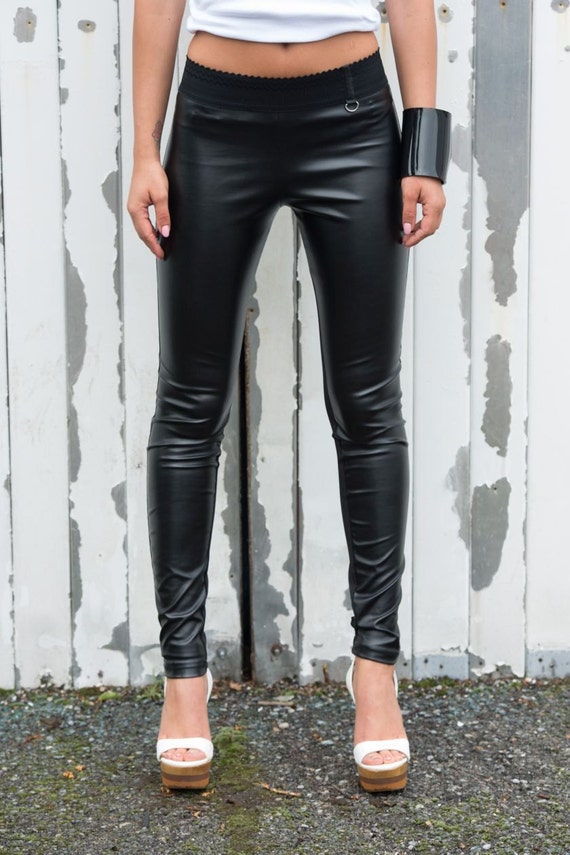slim leather pants  black skinny leggings  black leather