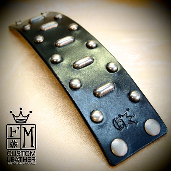 Leather cuff bracelet Aged spots Fear and Loathing In Las Vegas wristband Depp/Thompson made in NYC for YOU by Freddie Matara