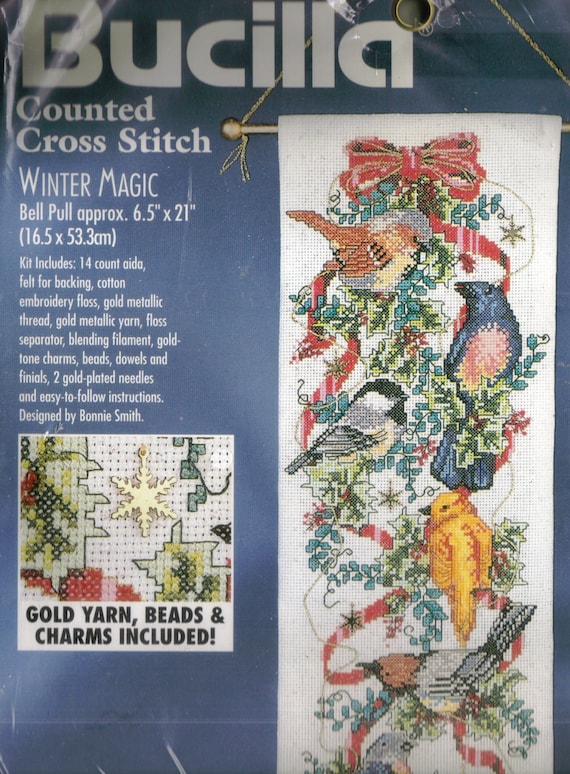Bucilla Counted Cross Stitch Kit Winter Magic Birds 83997