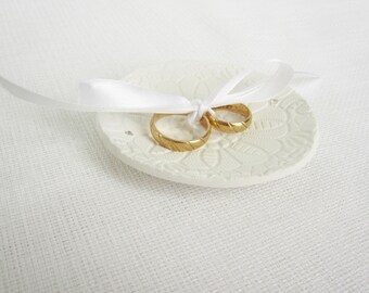 Wedding Ring Bowl, Ring Bearer Plate Swarovski Crystals, Rustic Ring Bowl, Wedding ring pillow, Romance Vintage Ring Bowl - Ready to Ship