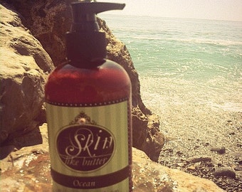 Vegan Body Lotion // OCEAN // Thick like body butter // Available in an 8 oz bottle or jar // non-greasy // makes a great gift