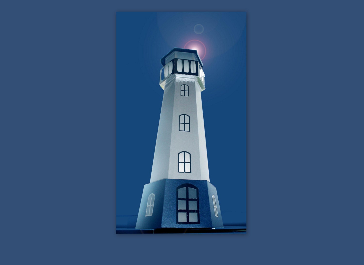 Download 3D SVG Lighthouse tealight holder DIGITAL file