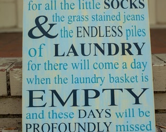 Laundry Sign Today I will be thankful for by IrisLaneDesigns