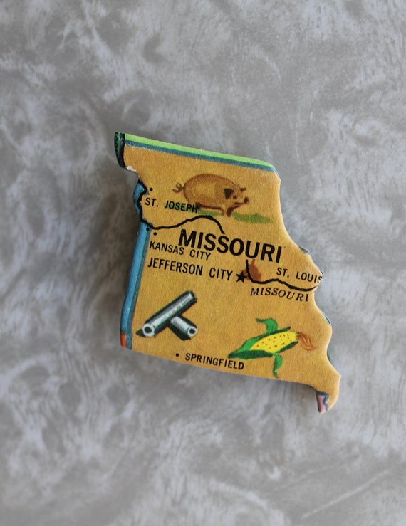 Missouri vintage 1960s state puzzle brooch