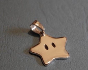 Pendant - Sterling silver Super Mario star