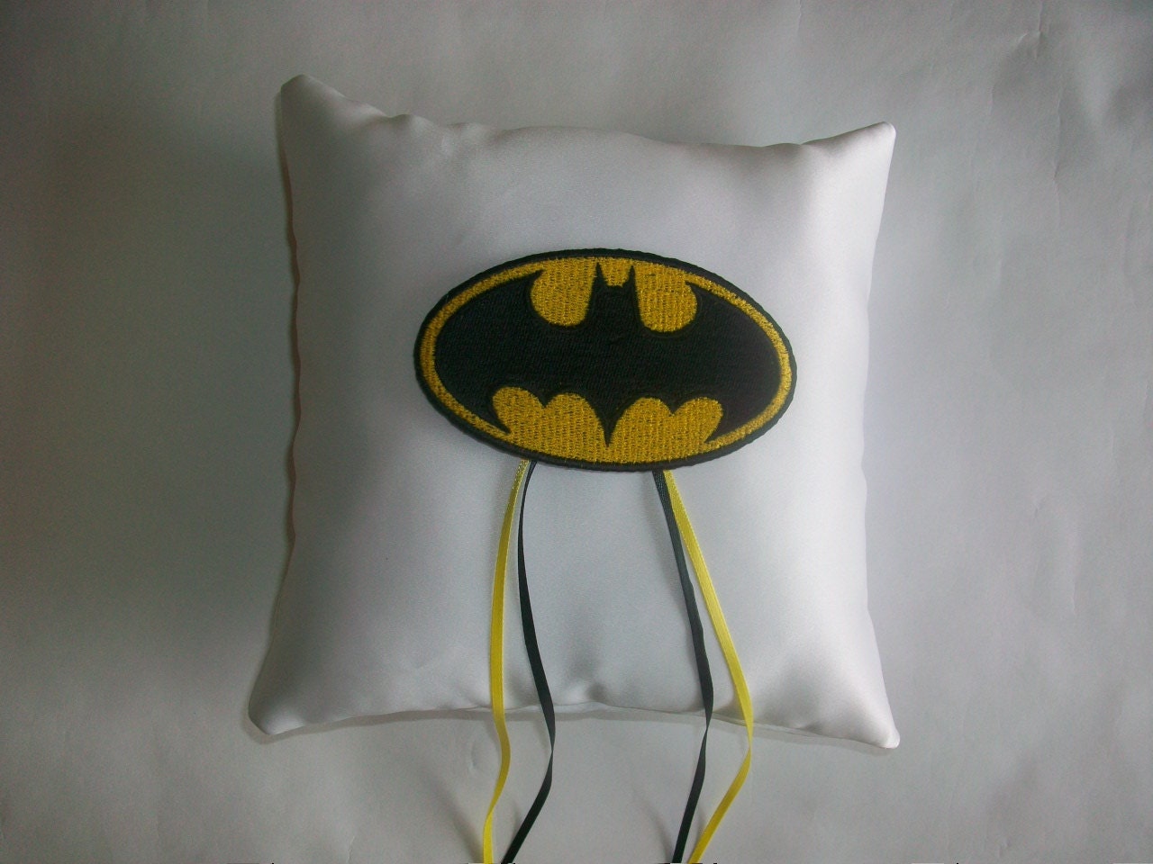 Batman Ring Bearer Pillow Superhero Wedding by ericabstudio