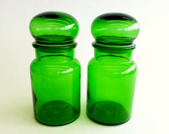 Popular items for green glass bottles on Etsy