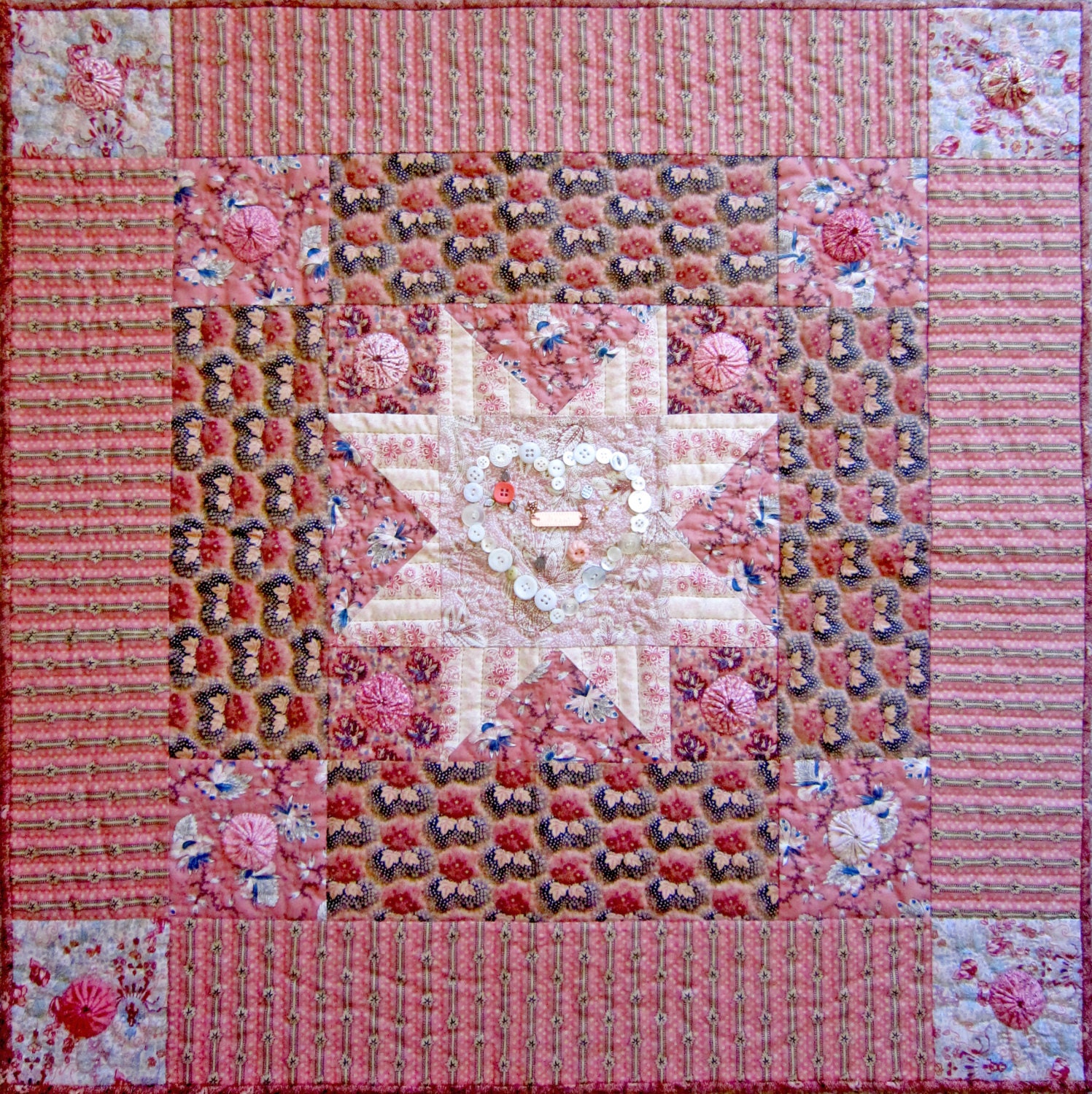 PDF Quilt Pattern Love of Vintage Buttons