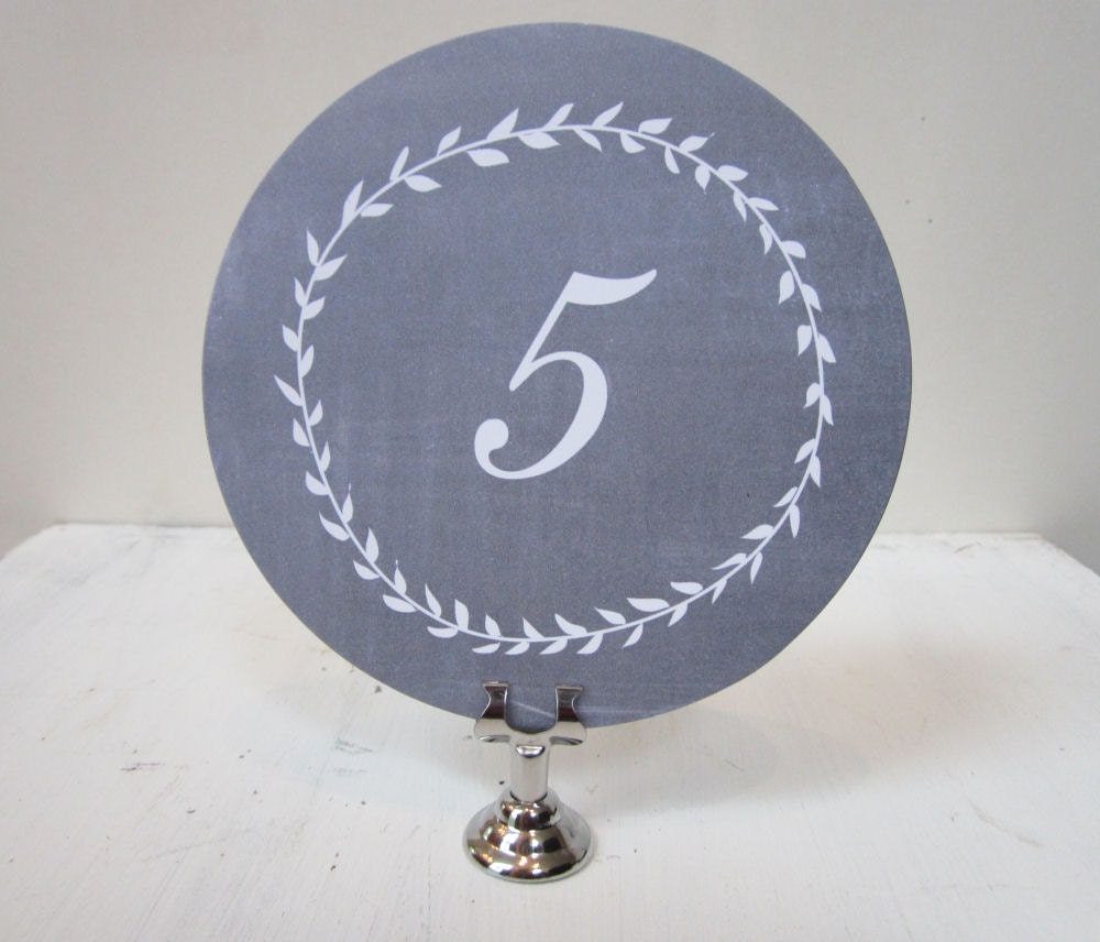 Wedding Table Number Chalkboard Card Round Round Table Number Rustic Numbers Zoom