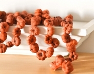 Pumpkin Garland Rustic Autumn Weddings Home Decor for Primitive Fall Entertaining and Thanksgiving Farm Table Decoration - 4 Feet Long
