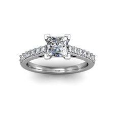 Princess Diamond Solitaire Engagement Ring 14K Conflict Free Diamond ...