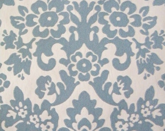 Vintage Roll of Blue Flocked Wallpaper