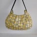 Pleated Bag // Shoulder Purse - Martini Pattern, Mustard