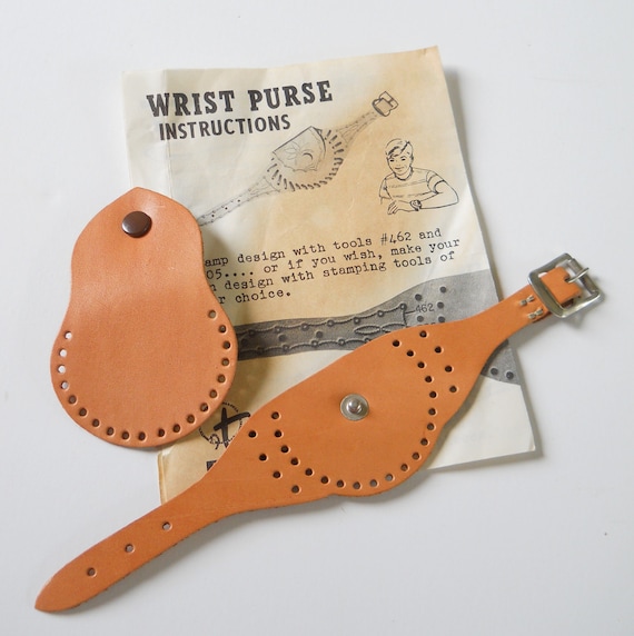 Vintage Tandy Leather Wrist Purse Kit