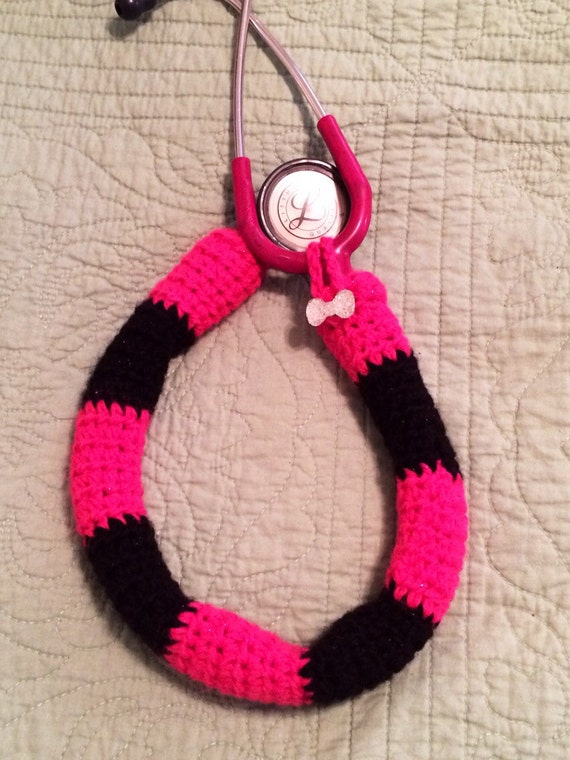 Skinny crochet stethoscope cover