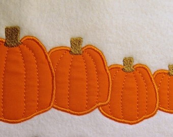 Pumpkins Applique Embroidery Design - 5x7 Frames or Larger Frames
