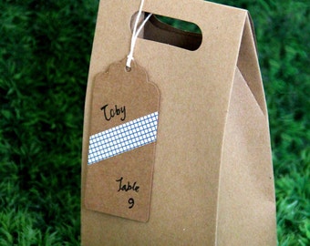 melbourne  bags with kraft handle paper flat bags