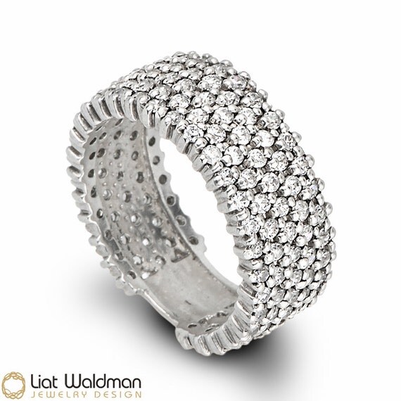 Linked ring Linked Engagement ring Silver by LiatWaldmanJewelry