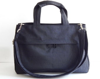 Sale - Water-Resistant Bag in Black- messenger bag, tote, handbag, cross body bag, purse, everyday bag, handbag - ANNIE