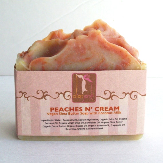 PEACHES n' CREAM peach soap Organic Soap Coconut Milk