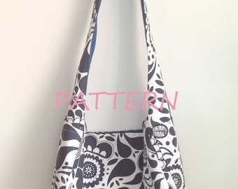 Hobo Bag with Pockets Pattern, reversible sling bag pattern, cross body ...