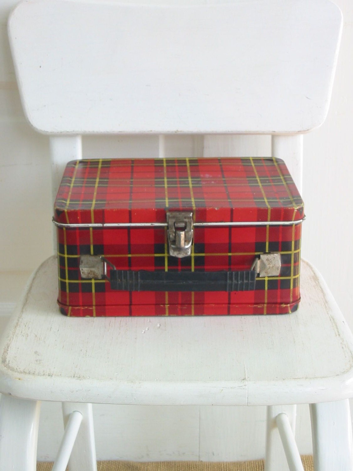 plaid lunch box