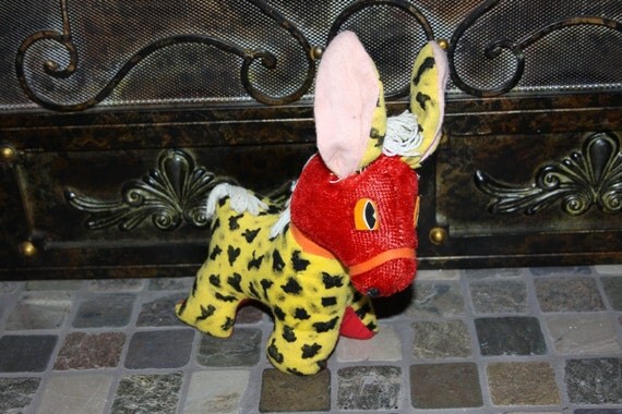 vintage stuffed donkey