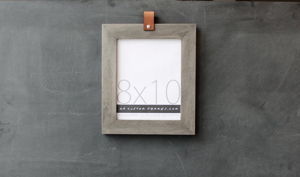 8x10 leather collection picture frame driftwood gray . 8x10