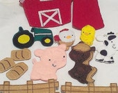 Christmas in July Sale Felt flannel farm animal story board set includes 13 smaller pieces great gift or stocking stuffer Il_170x135