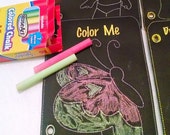 Christmas in July Sale Reusable chalkboard coloring book activity book felt quiet book 6 pages just color and wipe away Il_170x135