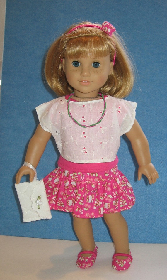 Items similar to SALE American Girl Size Doll Pink 3 Piece Outfit with