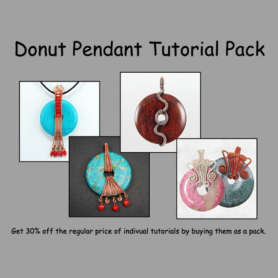 Wire Wrapped Donut Pendant Tutorial Pack Wire Jewelry