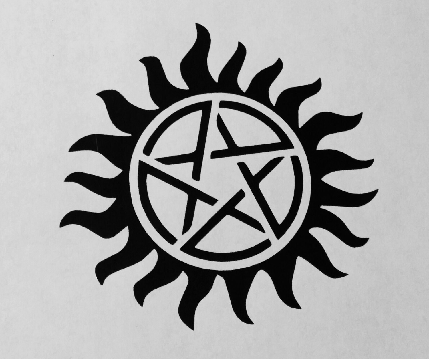 Supernatural Inspired Anti Possession Symbol Precision Cut