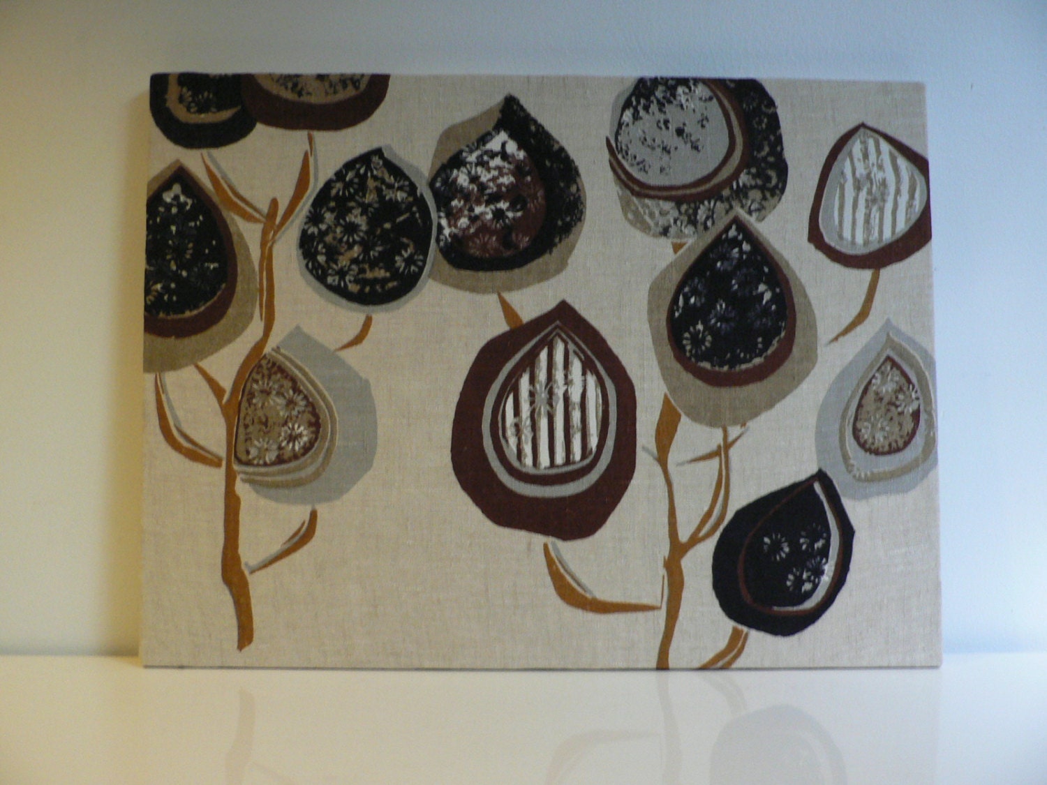 mid century modern textile wall art / modernist by secreteyesonly