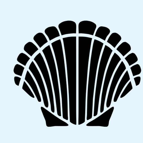 shell stencil seashell sea ocean stencils template by sunflower33