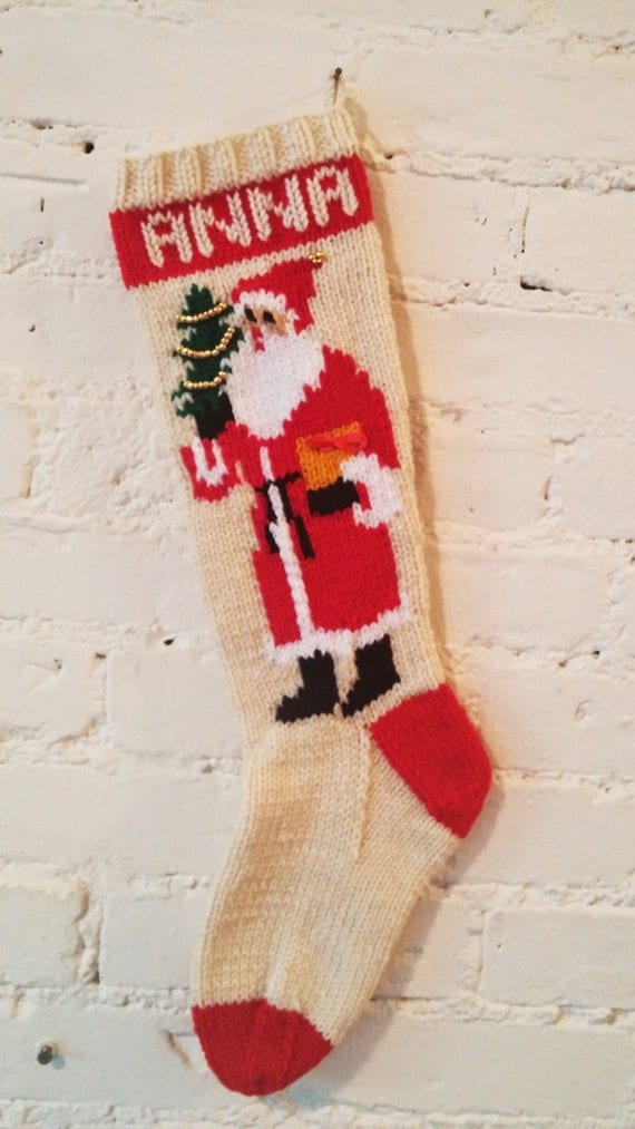 Christmas Stocking Oldfashioned Red Santa