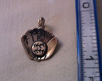 Baseball Glove Sterling Silver Charm