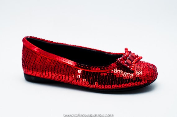 Toddler Girls Flats Red Sequin Dress Shoes by princesspumps