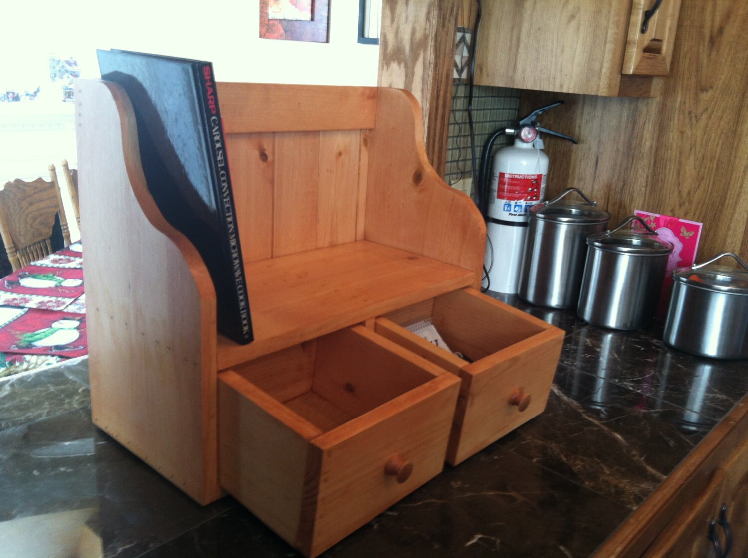 Cook Book Recipe Display Rack Counter Top by appletreewoodcrafts