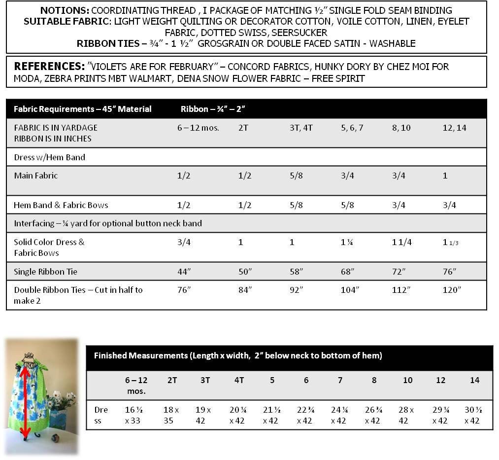 Sew Easy Pillowcase Dress Pattern Size 6 mos by OlaJanePatterns