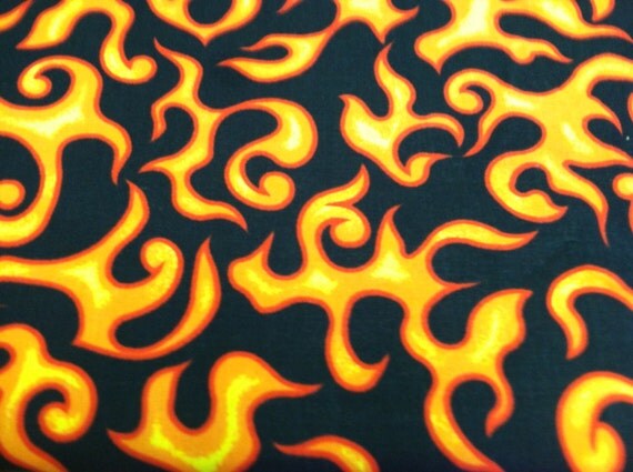 Flame print fabric