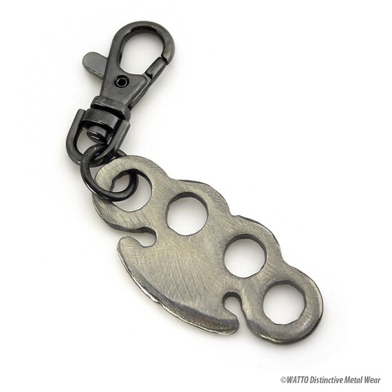 Brass Knuckle Keychain by WATTO Distinctive Metal Wear