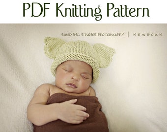 Baby Yoda Hat Pattern, knit, Boston Beanies