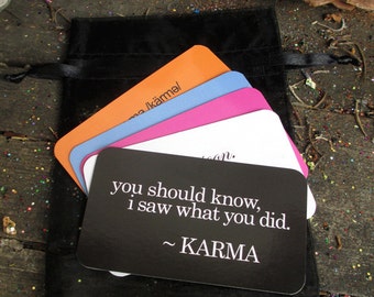 Rita's Karma is Onto You Cards - Let Them Know their Karma is Coming