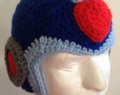 crochet Mega Man X helmet