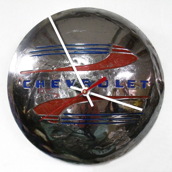 Chevrolet Hubcap Clock 1941 1948 Chevy Classic Car Pickup