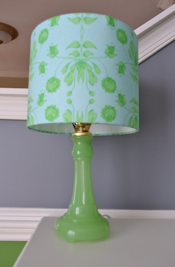 Vintage Houzex Jadeite Lamp Base with Custom by NikisKnickKnacks