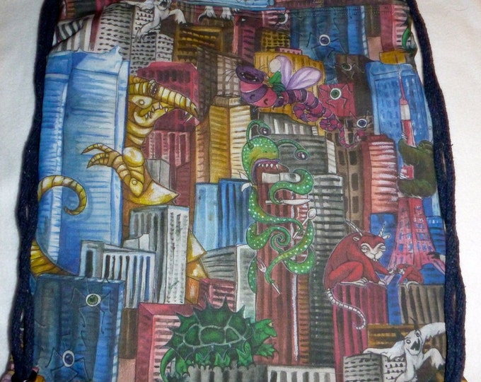 Monsters attack - Oh No, Tokyo Backpack/tote Custom Print