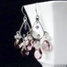 Pink Chandelier Earrings, Pink Quartz Earrings, Pink Quartz and Moonstone Earrings, SALE